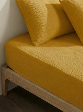 Hoeslaken 2-persoons (180x200) van katoenen double gauze - Kiabi Home