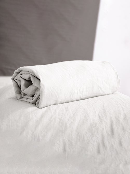 Hoeslaken effen - 1 of 2 personen / 90x190 / 140x190 / 160x200 - Kiabi Hoeslaken effen - 1 of 2 personen / 90x190 / 140x190 / 160x200 - Kiabi
