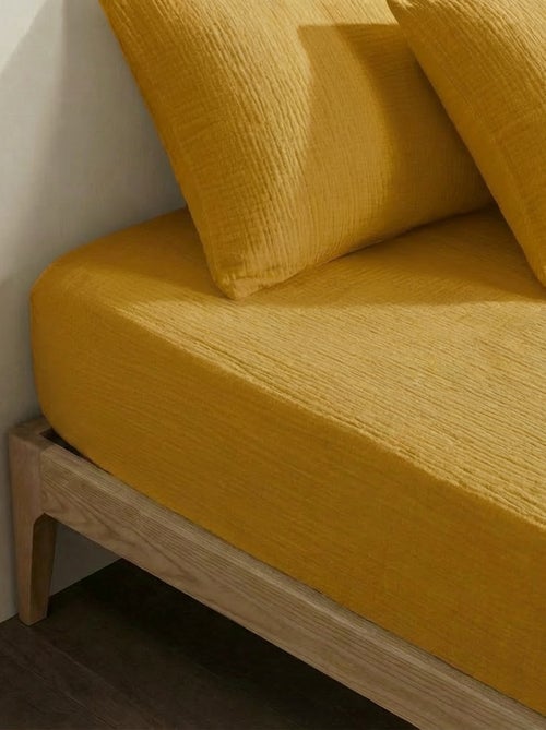 Hoeslaken van katoengaas (160 x 200 cm) - Kiabi Home - Kiabi