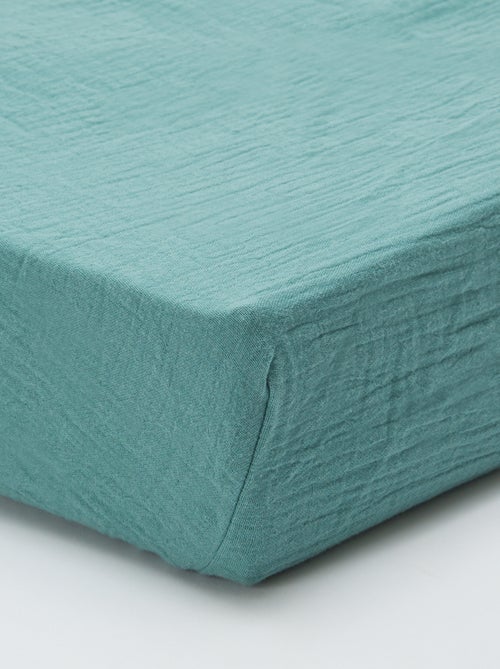 Hoeslaken van katoengaas (160 x 200 cm) - Kiabi Home - Kiabi