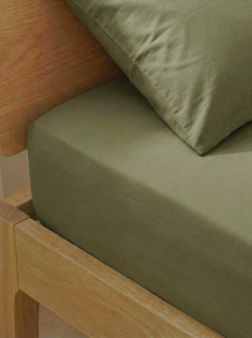 Hoeslaken voor 2 personen 160 x 200 cm van katoen - Kiabi Home - Kiabi Hoeslaken voor 2 personen 160 x 200 cm van katoen - Kiabi Home - Kiabi