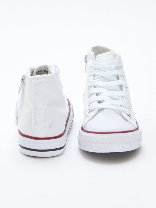 Hoge canvas sneakers met rits - Kiabi