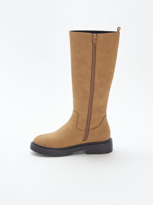 Hoge laarzen van suèdine - Kiabi