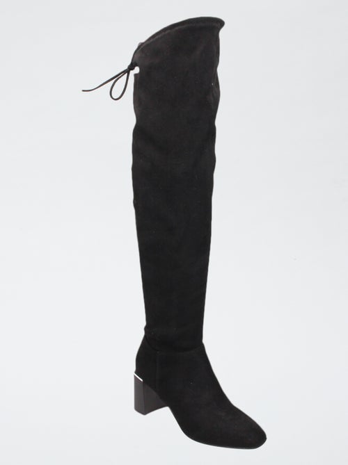 Hoge lieslaarzen van suèdine - Kiabi