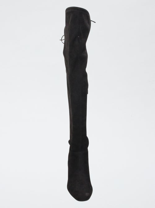 Hoge lieslaarzen van suèdine - Kiabi