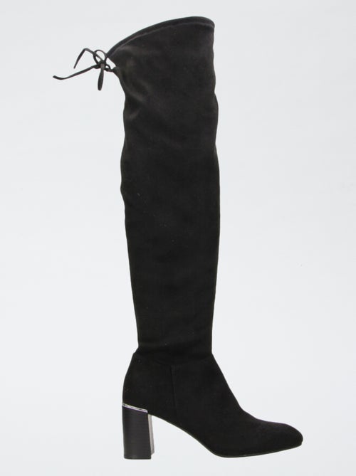 Hoge lieslaarzen van suèdine - Kiabi