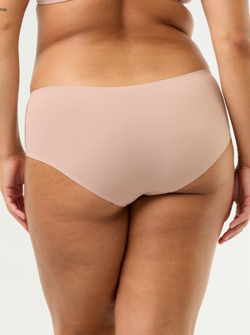 Hoge microvezel slip met kant - Kiabi