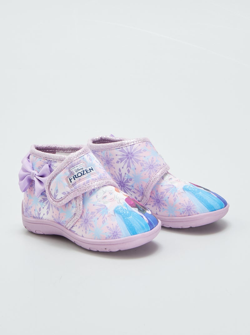 Hoge pantoffels met klittenband 'Frozen' ROSE - Kiabi