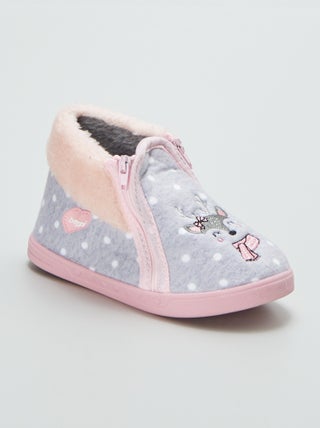 Hoge pantoffels met print