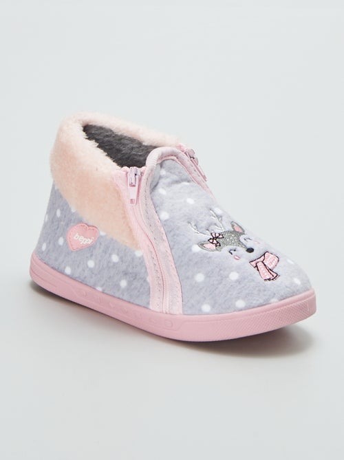 Hoge pantoffels met print - Kiabi