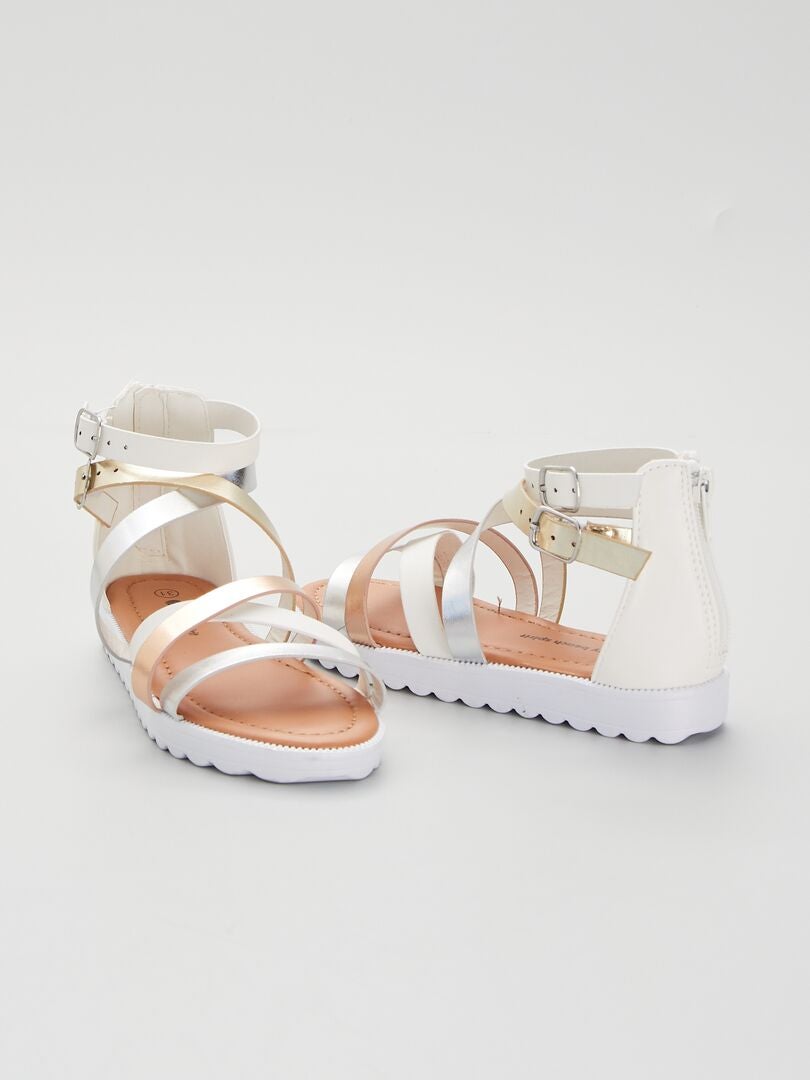 Sandalen wit met discount hak