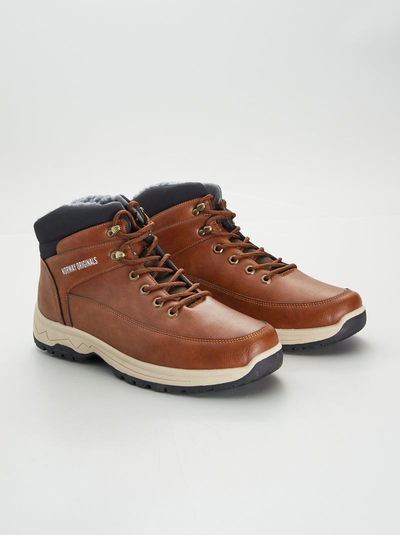 Hoge schoenen BRUIN - Kiabi