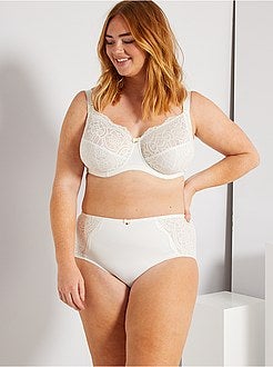 Hoge slip met kant bovenaan - Kiabi