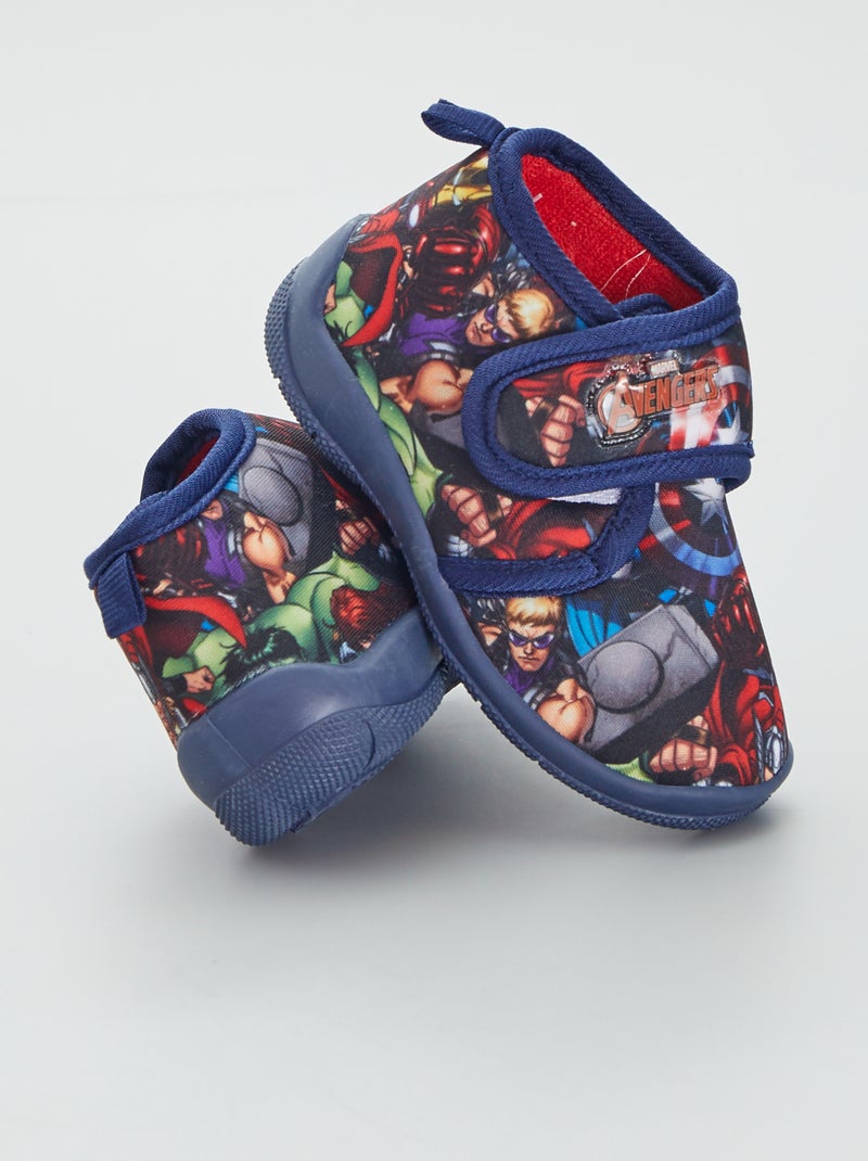 Hoge sloffen met Avengers-print marineblauw - Kiabi