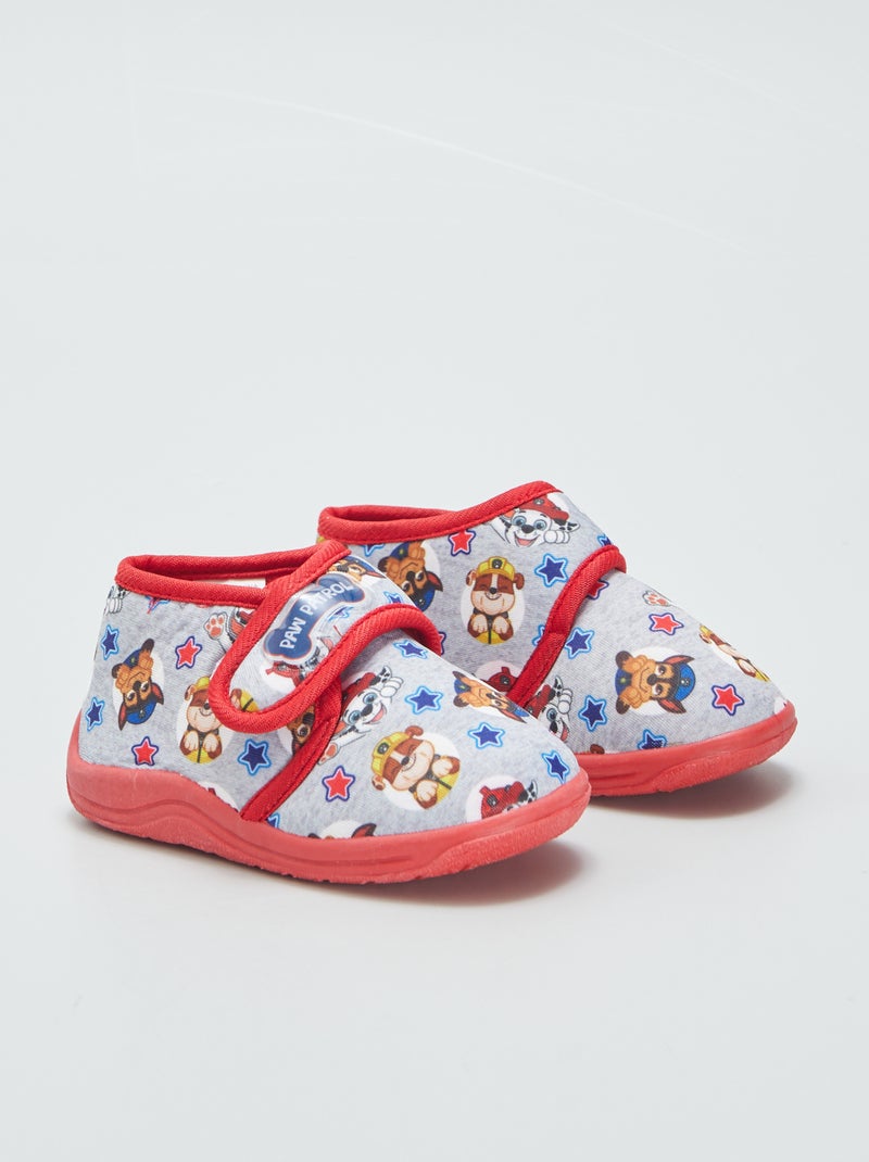 Hoge sloffen met klittenband 'PAW Patrol' GRIJS - Kiabi