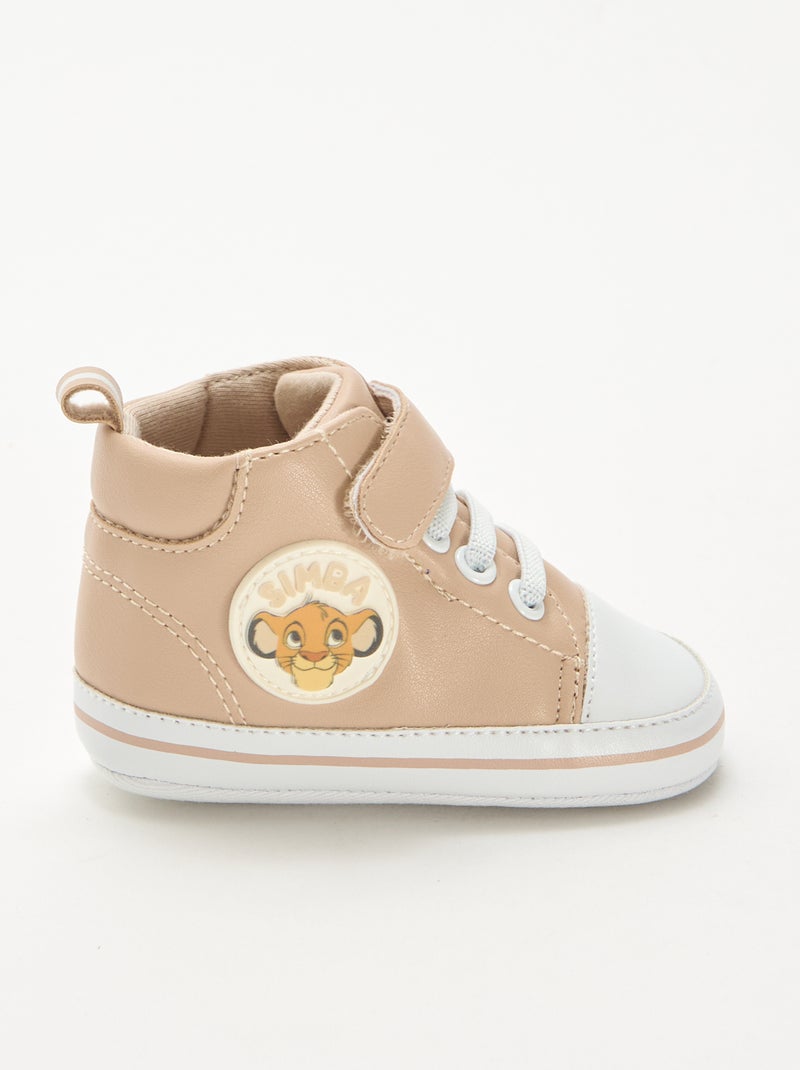 Hoge sneakers in imitatieleer 'De Leeuwenkoning' Biege - Kiabi