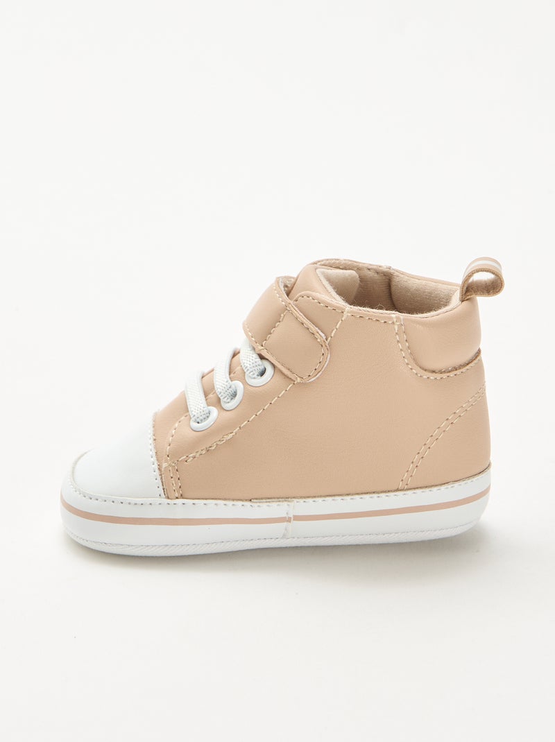 Hoge sneakers in imitatieleer 'De Leeuwenkoning' Biege - Kiabi
