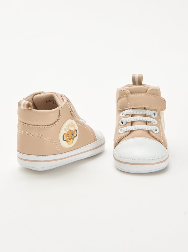 Hoge sneakers in imitatieleer 'De Leeuwenkoning' Biege - Kiabi