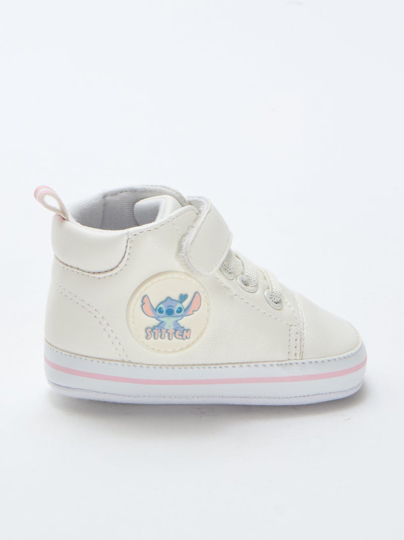 Hoge sneakers in imitatieleer 'Stitch' Blauw - Kiabi