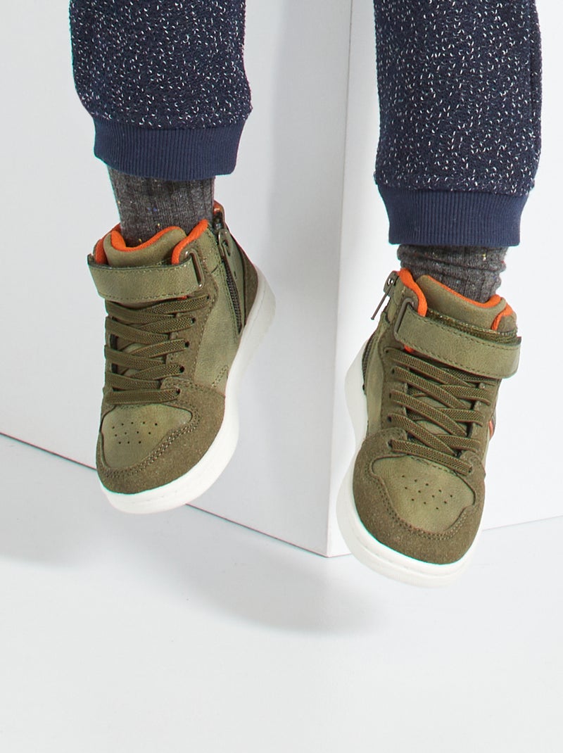 Hoge sneakers KAKI - Kiabi