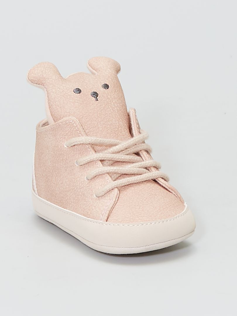 Hoge sneakers met konijntje roze - Kiabi