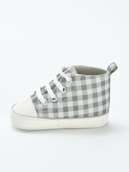 Hoge sneakers met ruiten - Kiabi