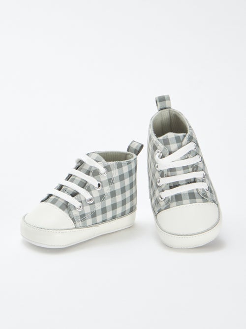 Hoge sneakers met ruiten - Kiabi