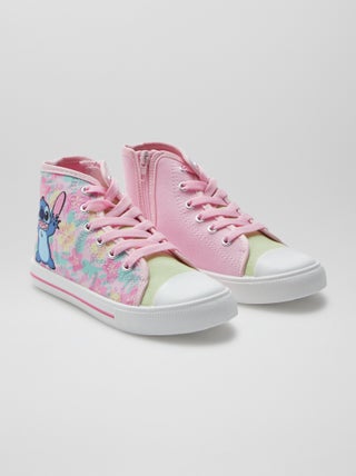 Hoge sneakers met veters 'Stitch'