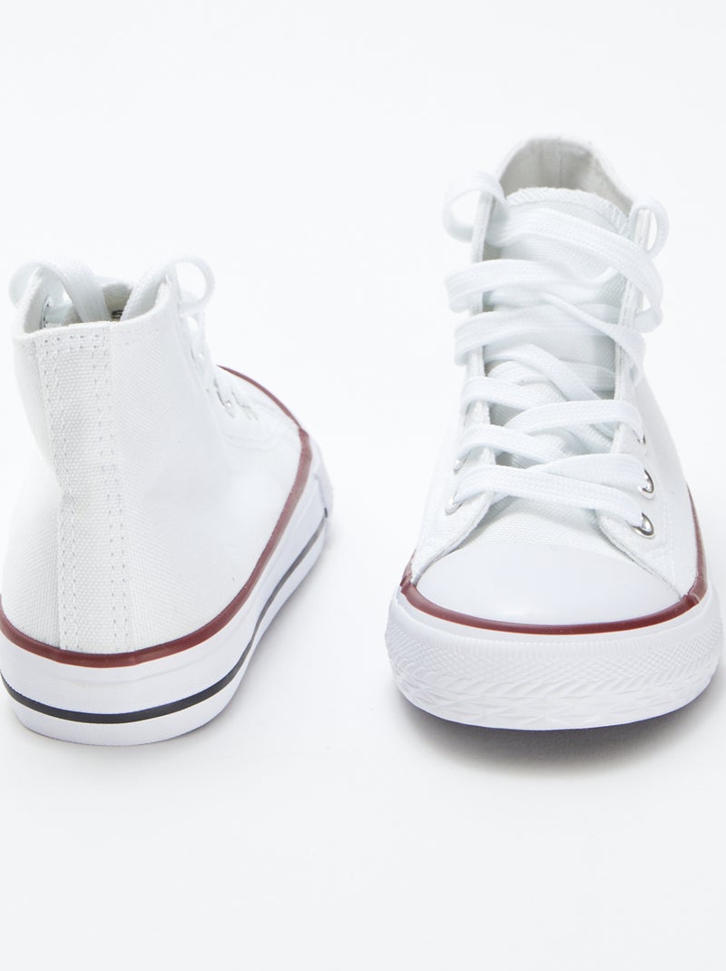 Hoge sneakers met veters wit - Kiabi