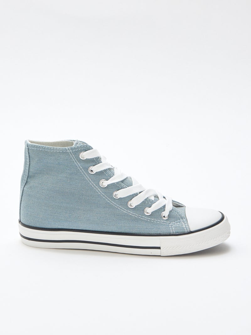 Hoge sneakers van denim Blauw - Kiabi