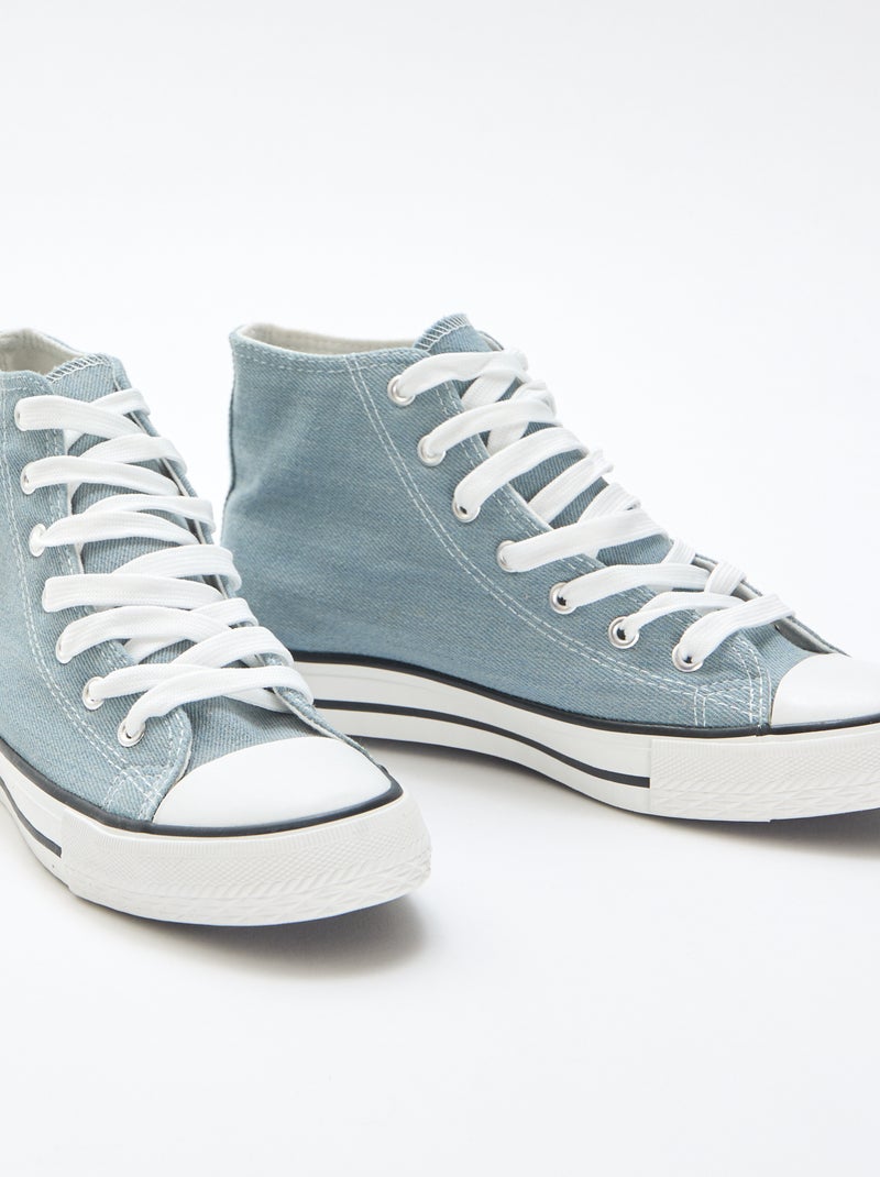 Hoge sneakers van denim Blauw - Kiabi