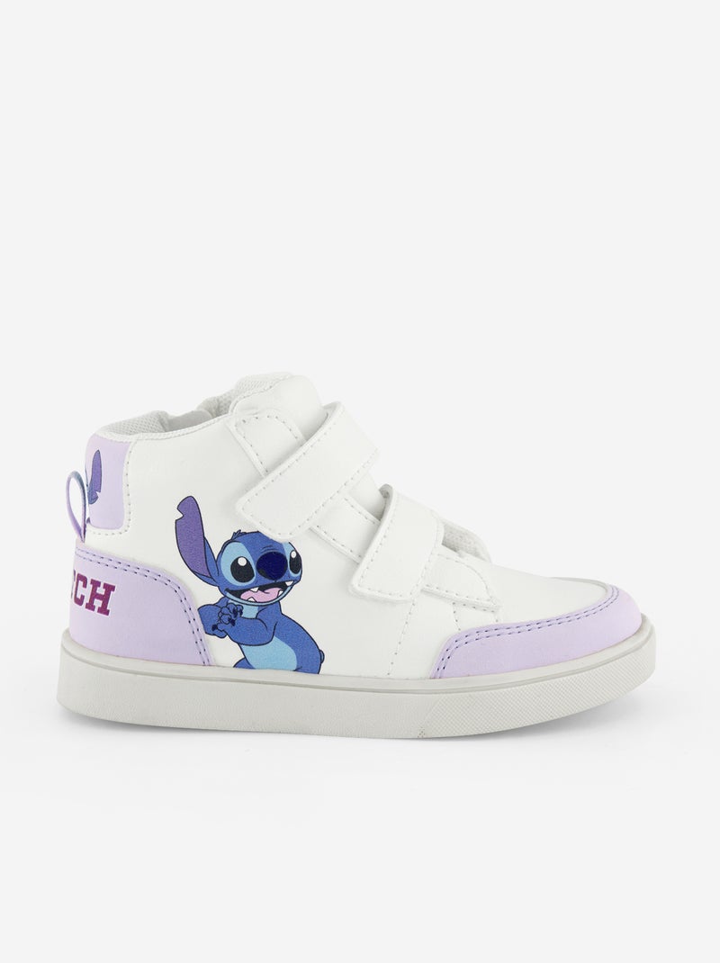 Hoge 'Stitch' 'Disney' sneakers met klittenbandsluitingen Paars - Kiabi