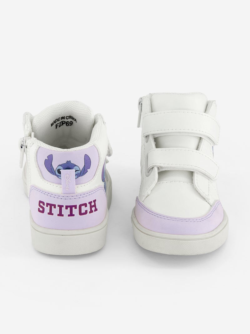 Hoge 'Stitch' 'Disney' sneakers met klittenbandsluitingen Paars - Kiabi