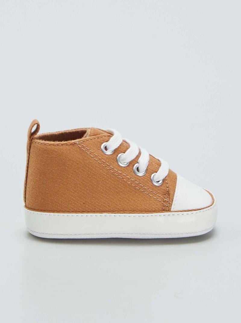 Hoge stoffen sneakers BRUIN - Kiabi