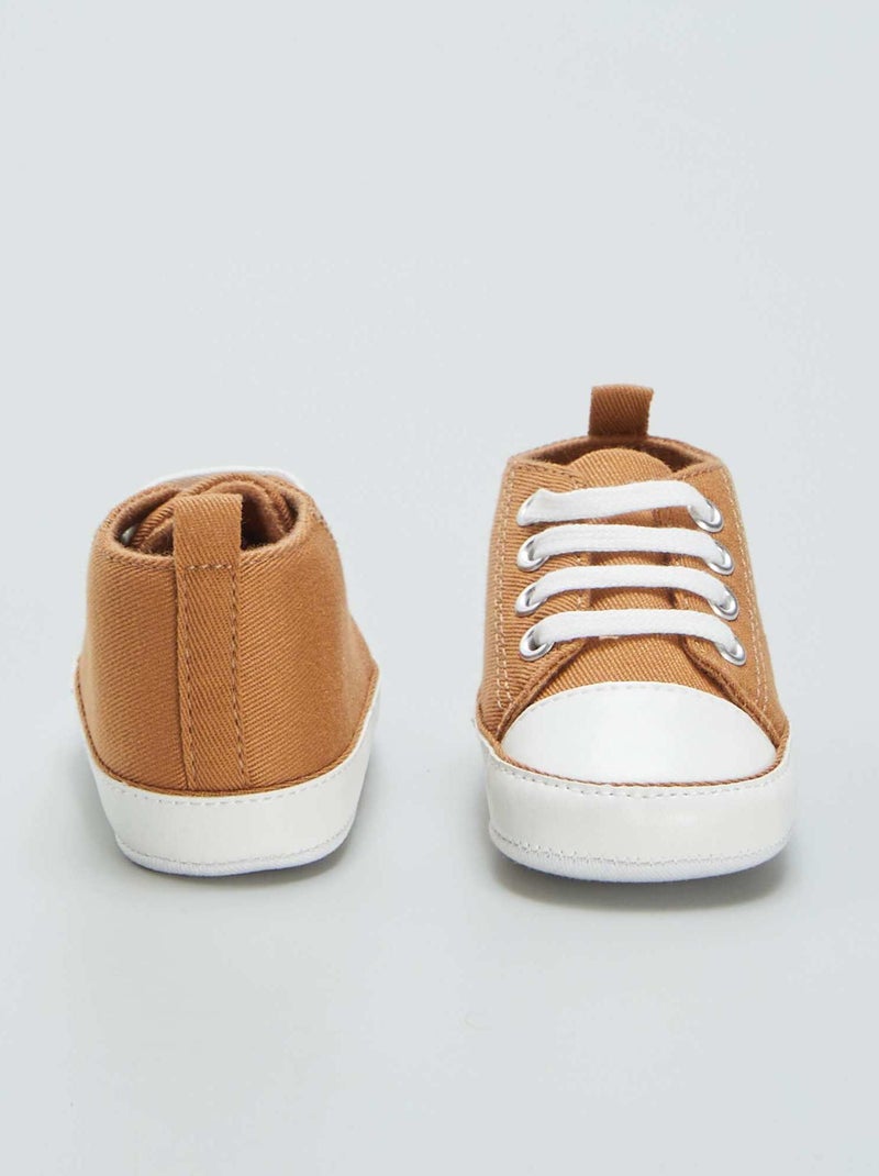 Hoge stoffen sneakers BRUIN - Kiabi