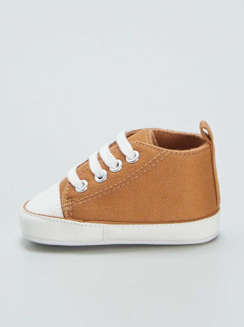 Hoge stoffen sneakers BRUIN - Kiabi
