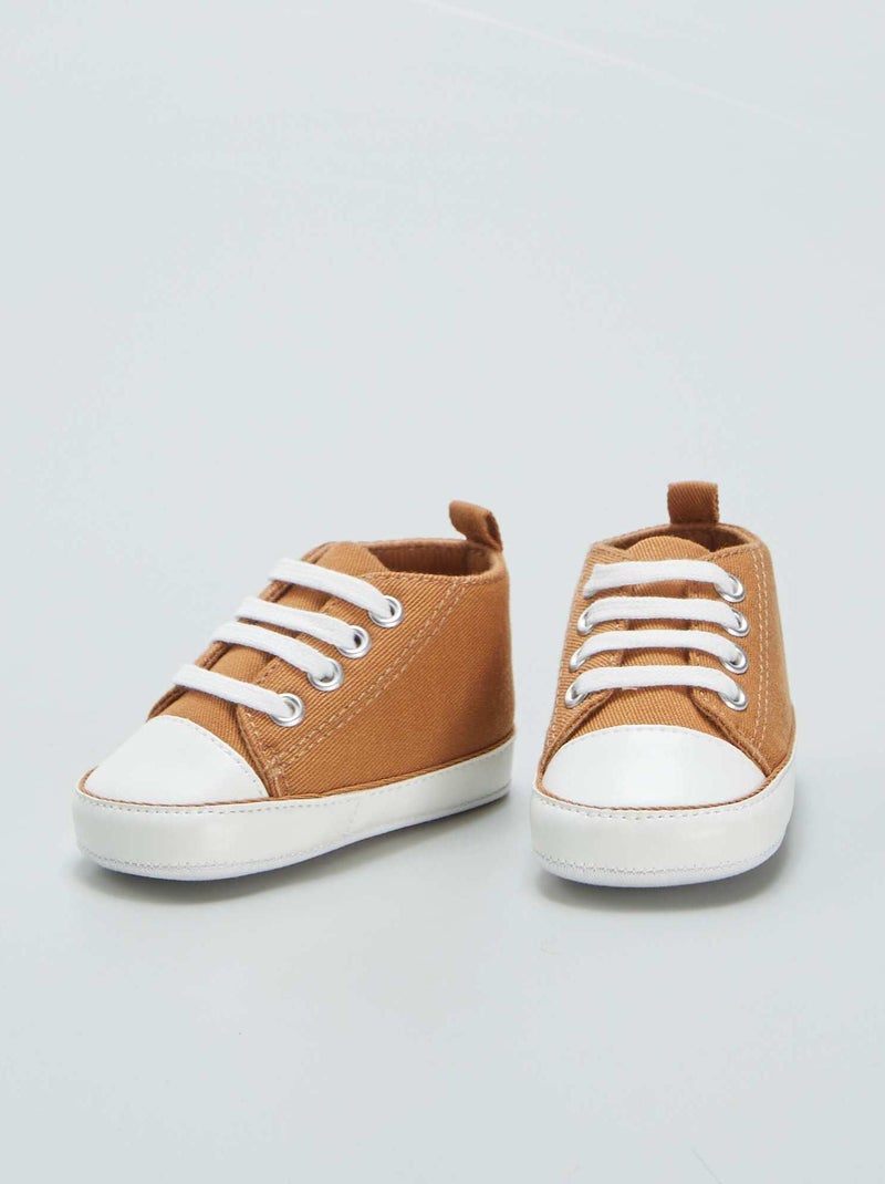 Hoge stoffen sneakers BRUIN - Kiabi