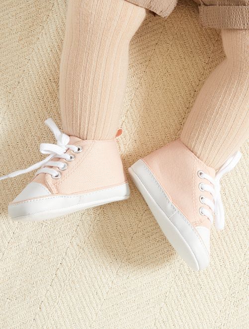 Hoge stoffen sneakers Meisjes babykleding - Kiabi - 4,00€