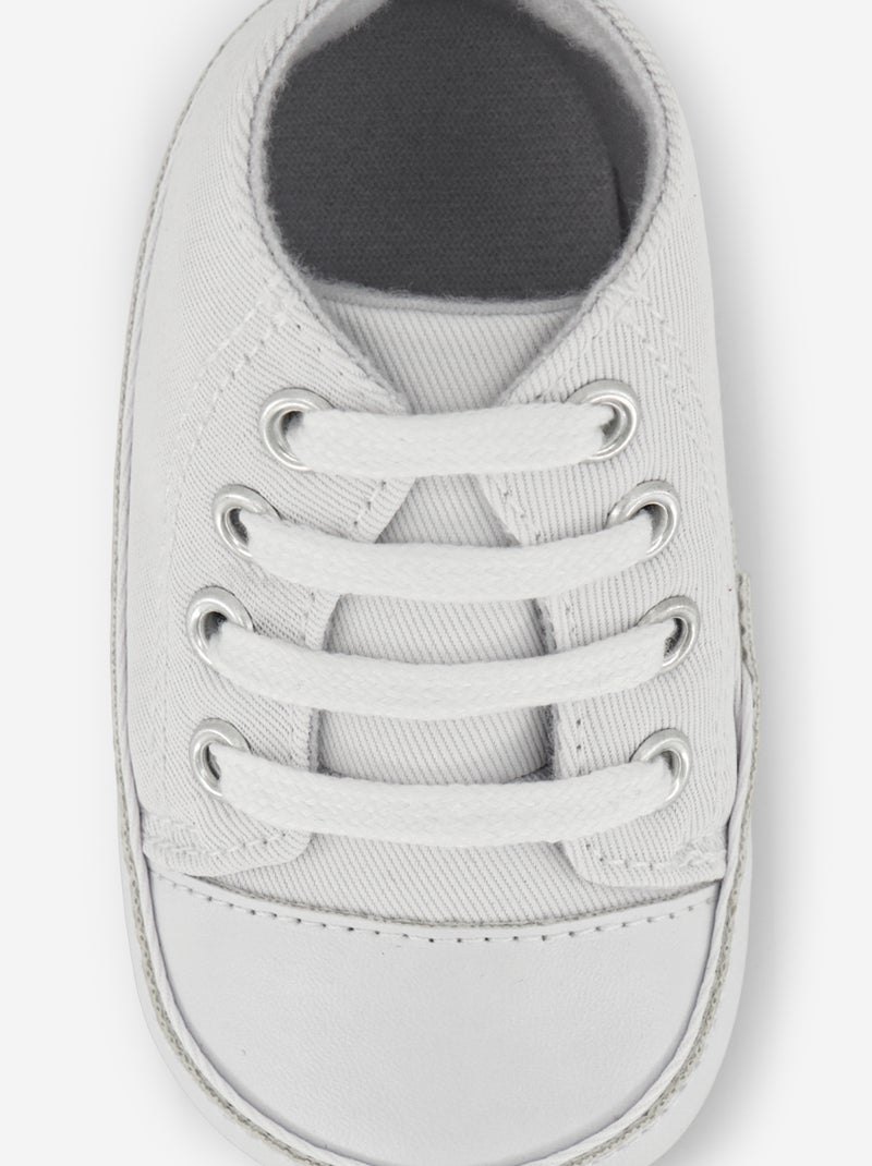 Hoge stoffen sneakers wit - Kiabi