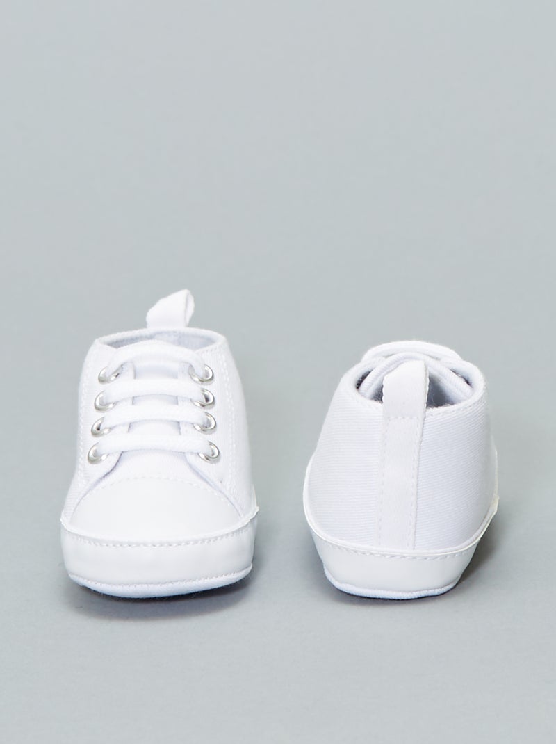 Hoge stoffen sneakers wit - Kiabi