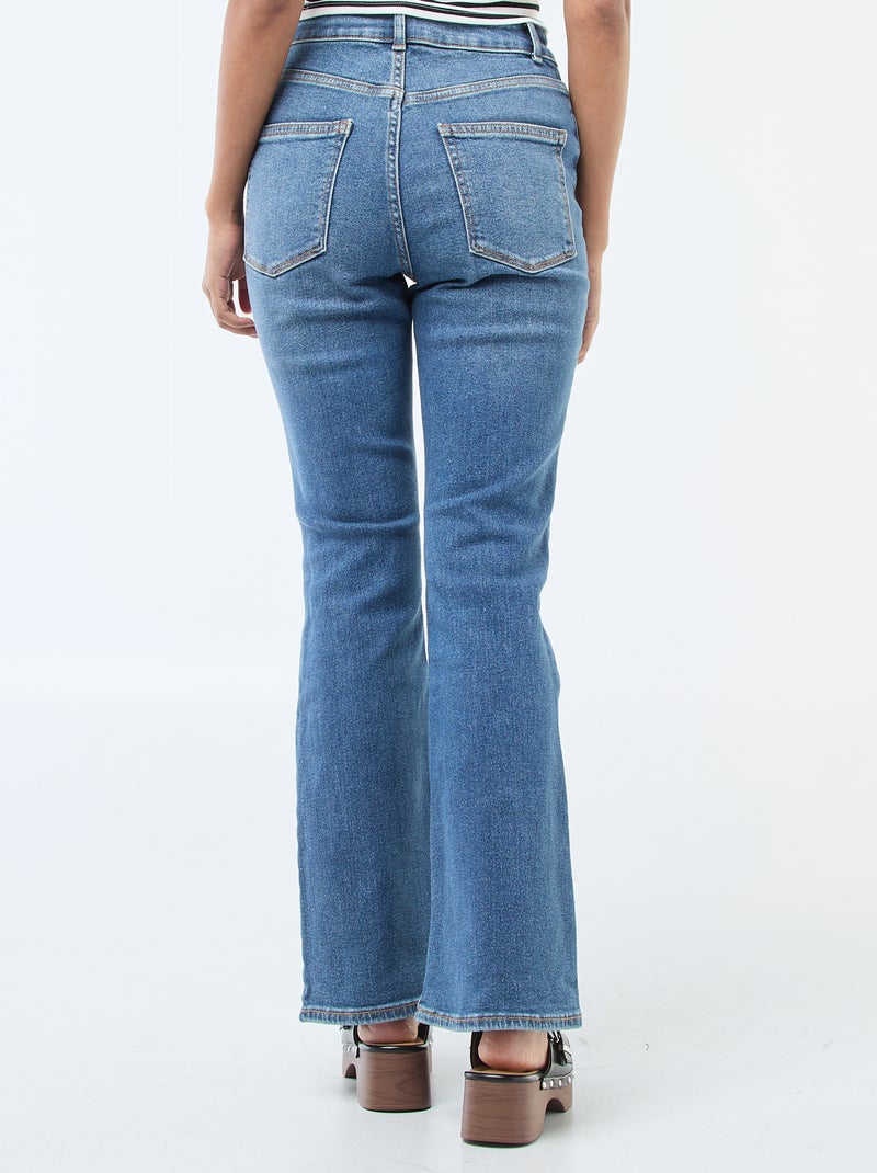 Hoge taille flare/bootcut jeans - L28 Blauw - Kiabi