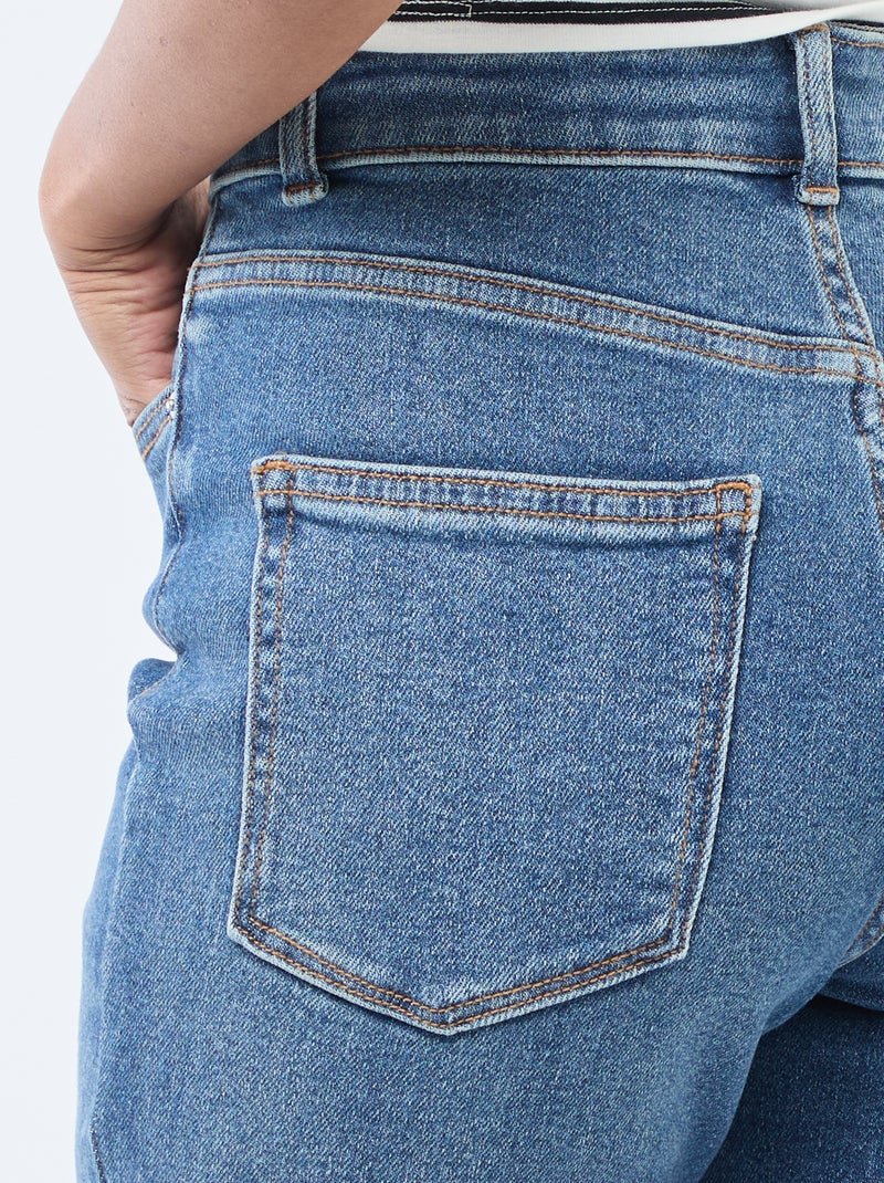 Hoge taille flare/bootcut jeans - L28 Blauw - Kiabi