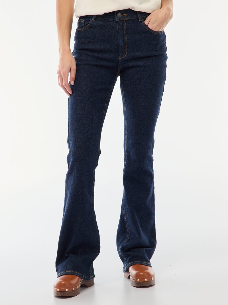 Hoge taille flare/bootcut jeans - L28 Blauw - Kiabi