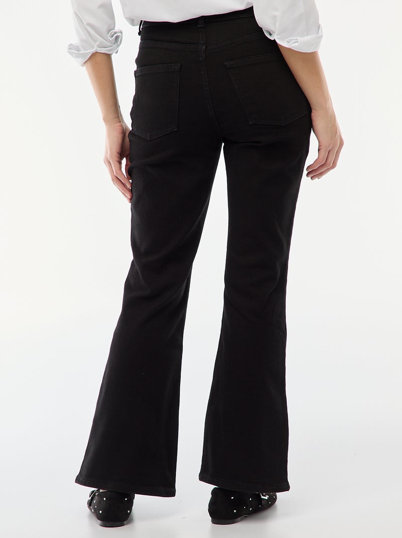 Hoge taille flare/bootcut jeans - L28 Zwart - Kiabi