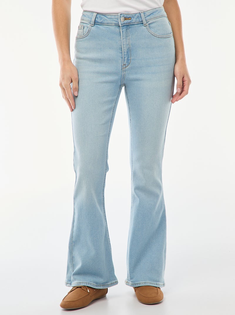 Hoge taille flare/bootcut jeans - L32 Blauw - Kiabi