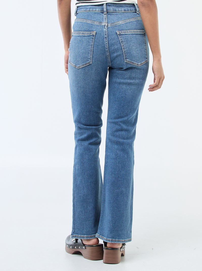 Hoge taille flare/bootcut jeans - L32 Blauw - Kiabi