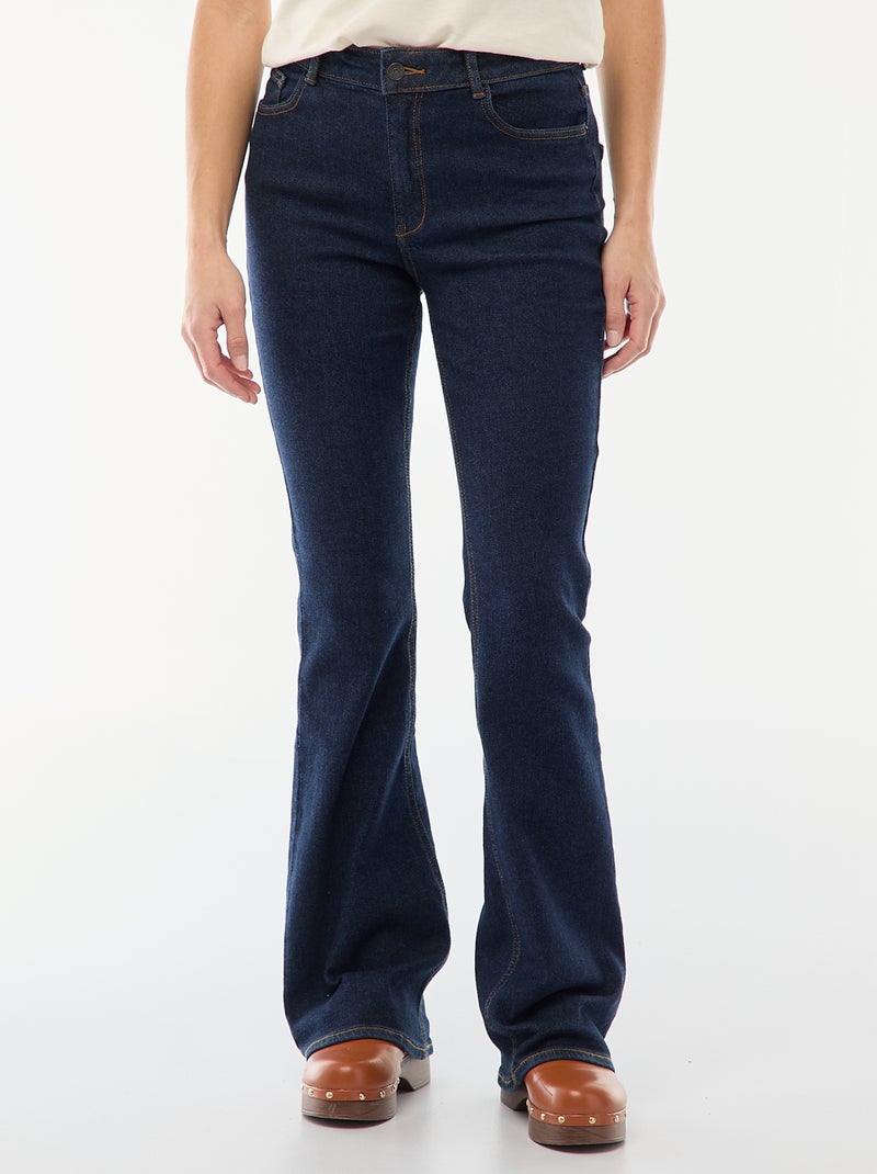 Hoge taille flare/bootcut jeans - L32 Blauw - Kiabi