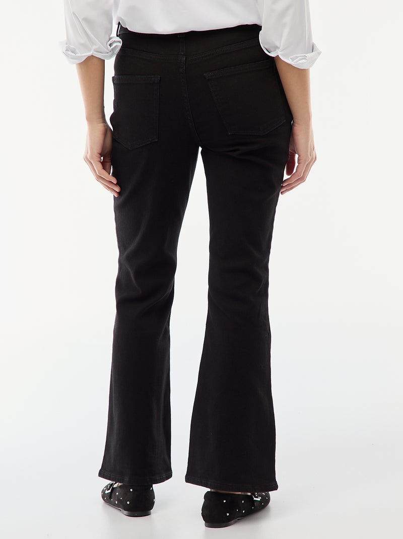 Hoge taille flare/bootcut jeans - L32 Zwart - Kiabi