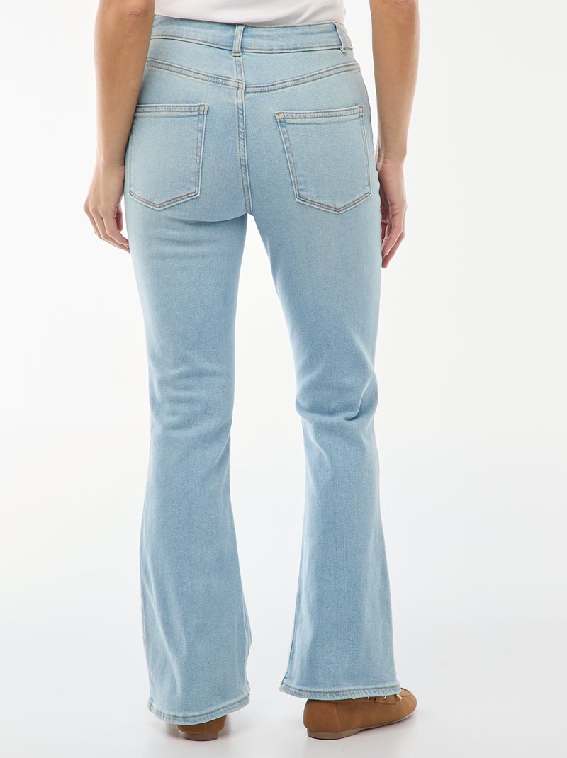 Hoge taille flare/bootcut jeans - L34 Blauw - Kiabi