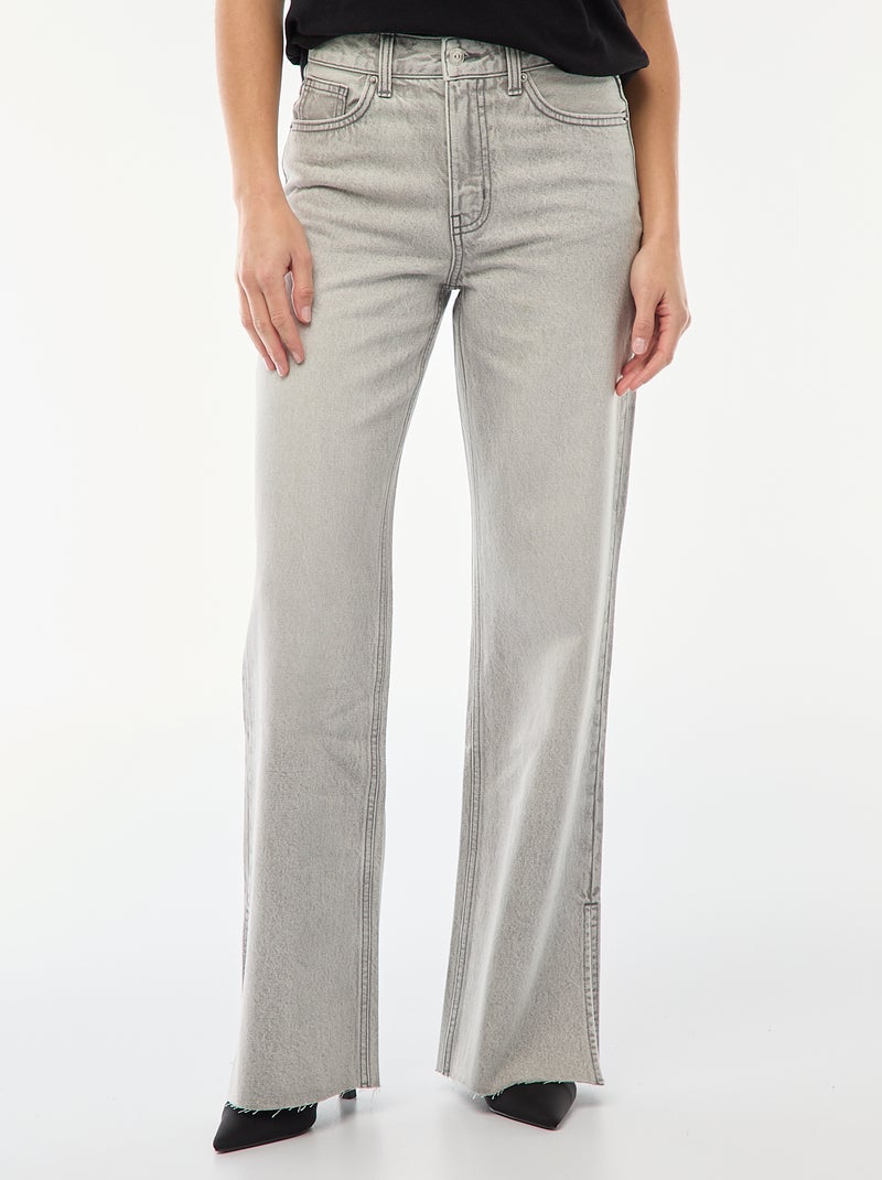 Hoge taille flare/bootcut jeans Grijs - Kiabi